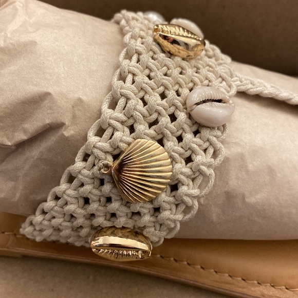 ANTHROPOLOGIE Salt + Umber Oceana Macrame Sandals Sz 10 - NIB!! - Picture 8 of 12